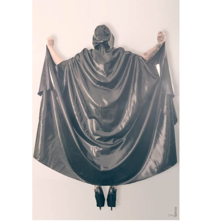 Latex Full Length Cape - Latex Clothing buy latex wear in our online shop