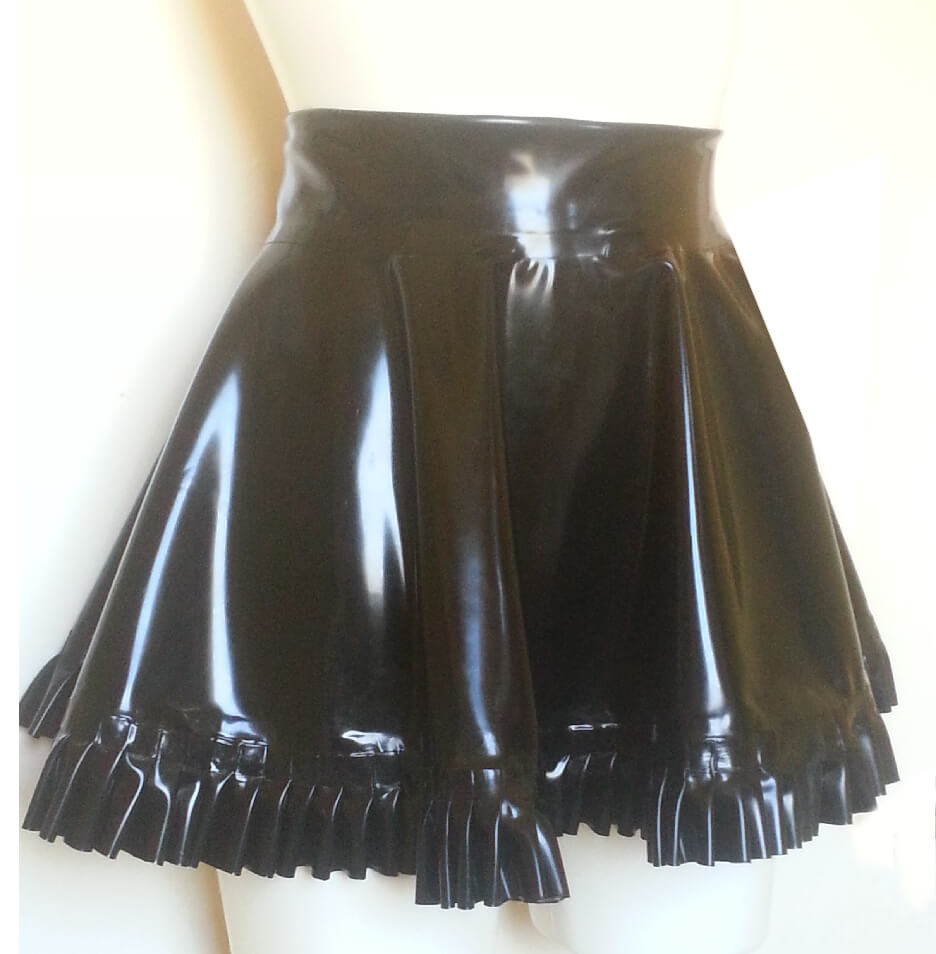 Latex Circle Frilly Skirt - Latex Clothing Unisex
