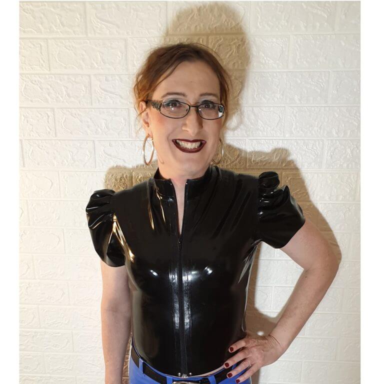 Latex Rubber Zip Top- Black Opal Latexandlovers.co.uk